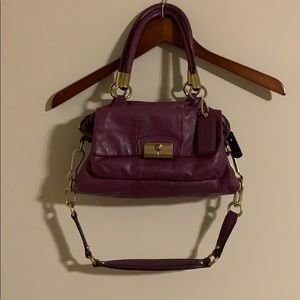 Authentic Coach Leather Handbag Purple